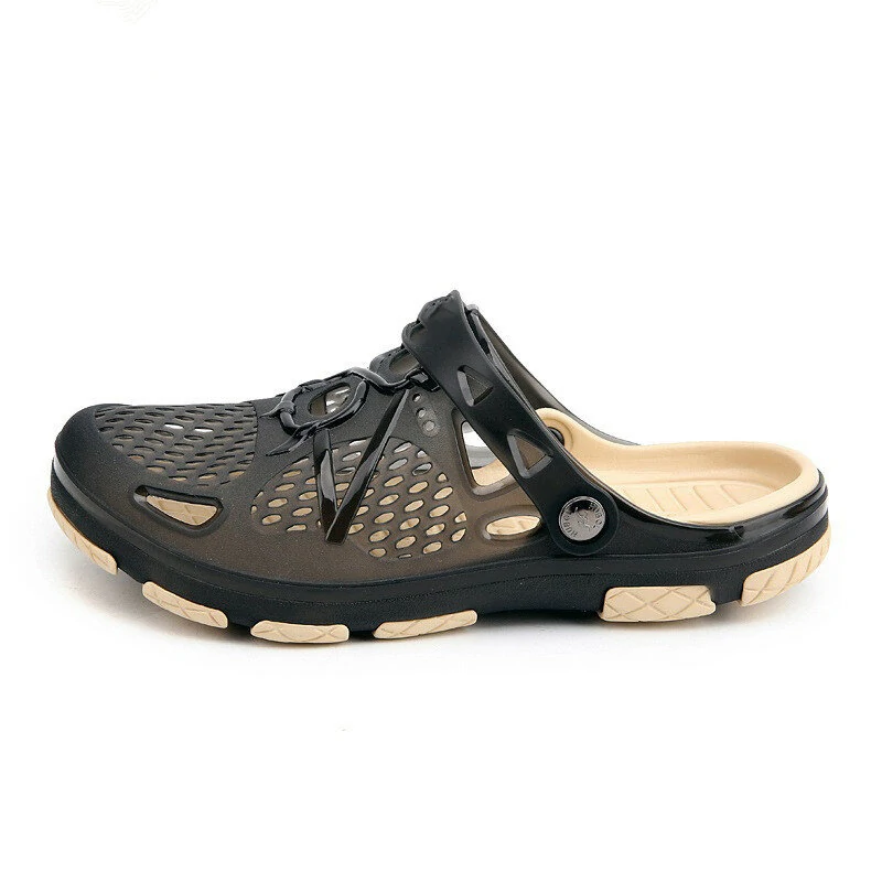 (image for) HEMU Men's Slippers Non-Slip Quick Drying Breathable Waterproof Deodorant Fashion Sports Casual Sandals